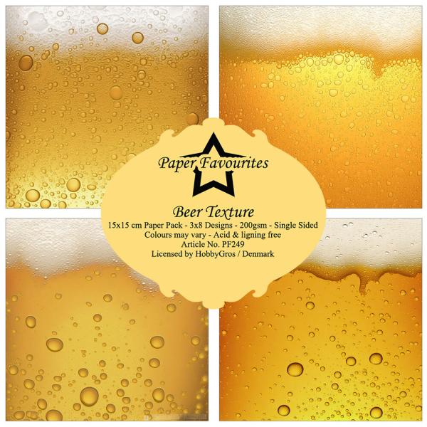 Paper Favourites - Designpapier "Beer Texture" Paper Pack 6x6 Inch - 24 Bogen