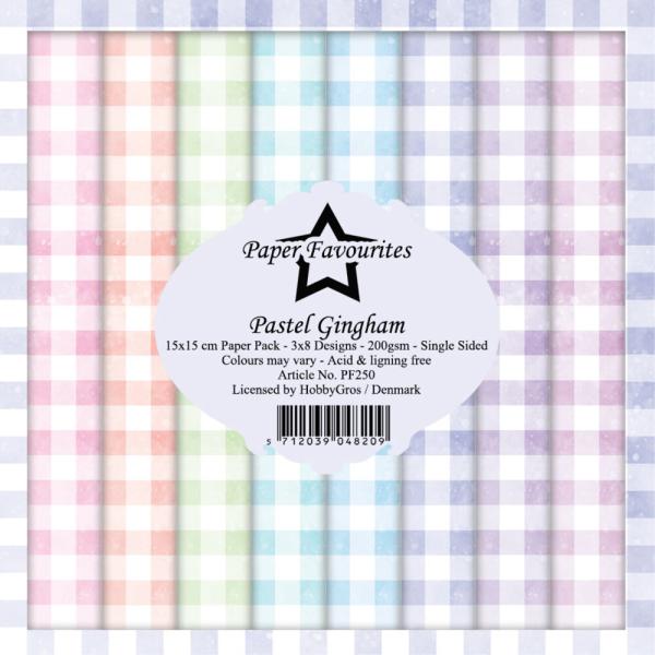 Paper Favourites - Designpapier "Pastel Gingham" Paper Pack 6x6 Inch - 24 Bogen