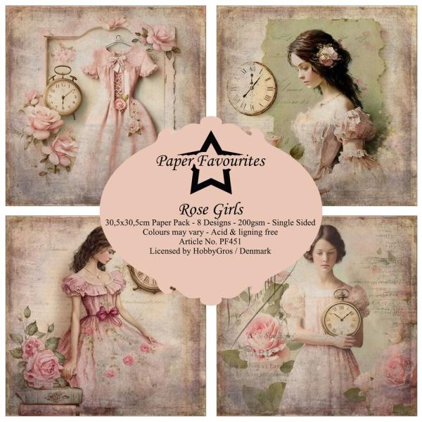 Paper Favourites - Designpapier "Rose Girls" Paper Pack 12x12 Inch 8 Bogen