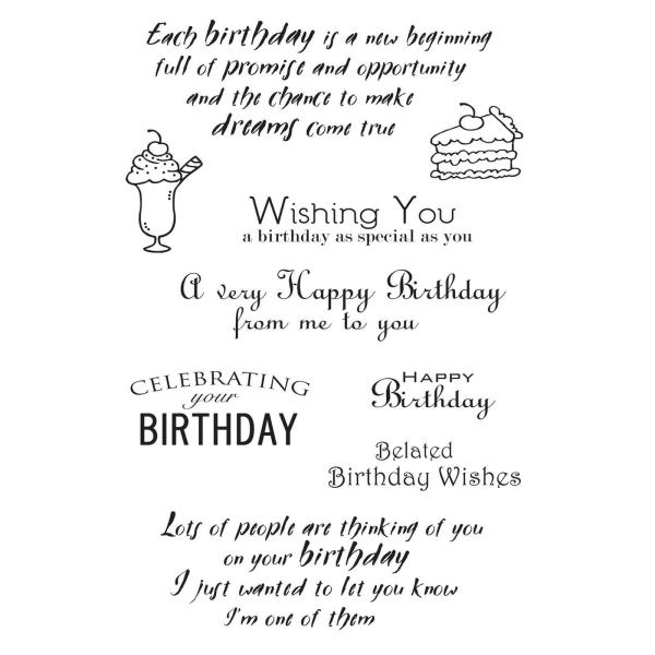 Woodware - Stempelset "Special Birthdays Sentiments" Clear Stamps