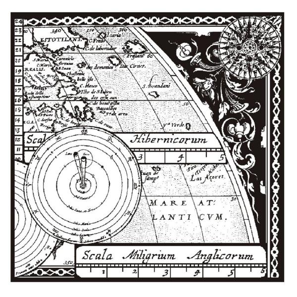 Woodware - Stempel "Map And Compass" Clear Stamps