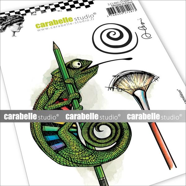 Carabelle Studio - Gummistempelset "L’Art Du Caméléon " Cling Stamp