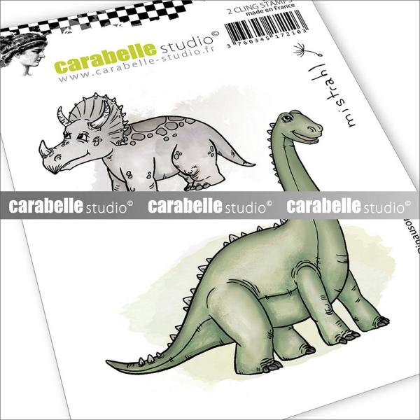 Carabelle Studio - Gummistempelset "Dinosaures" Cling Stamp