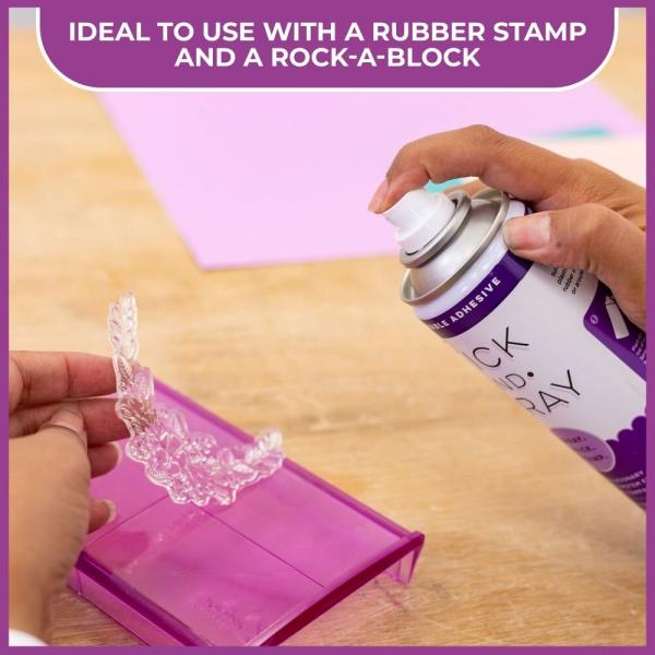 Crafters Companion - Stick and Spray Mounting Adhesive - Purple Can