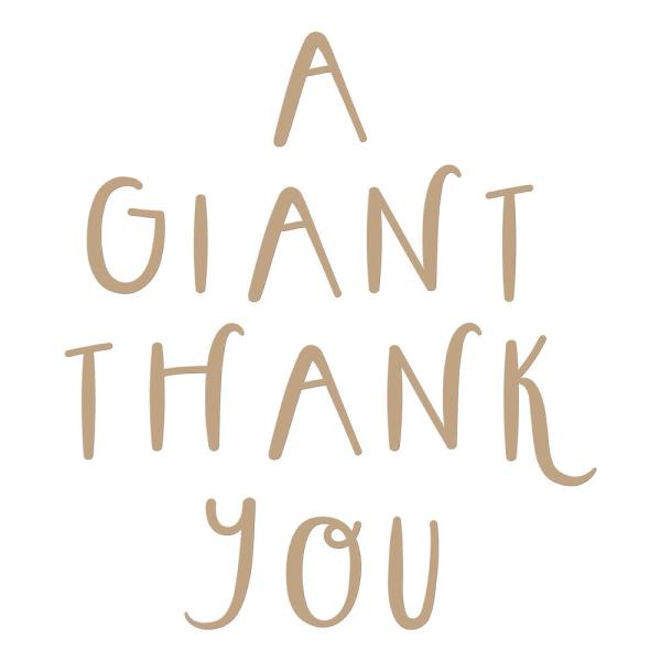 Spellbinders - Heißfolien-Platte "Giant Thank You" Hot Foil Plate