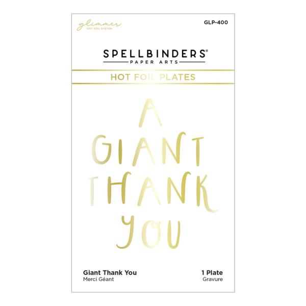 Spellbinders - Heißfolien-Platte "Giant Thank You" Hot Foil Plate