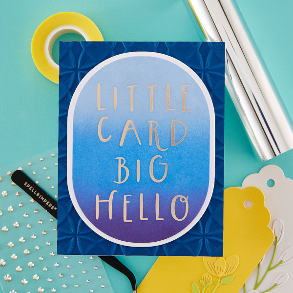 Spellbinders - Heißfolien-Platte "Little Card Big Hello" Hot Foil Plate