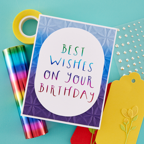 Spellbinders - Heißfolien-Platte "Best Wishes on Your Birthday" Hot Foil Plate