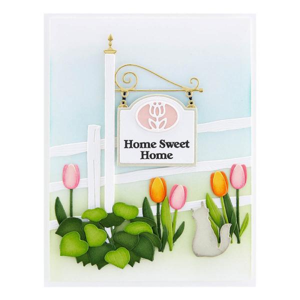 Spellbinders - Stempelset & Stanzschablone "Welcome Sign & Sentiments" Clear Stamps & Dies