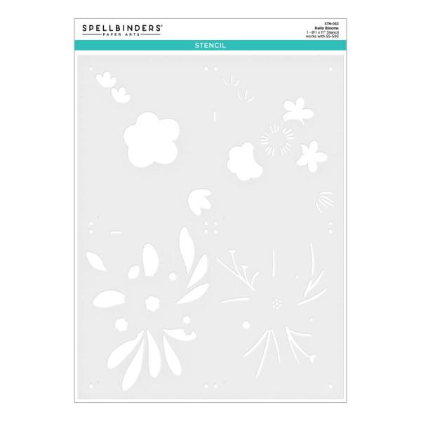 Spellbinders - Schablone "Hello Blooms" Stencil