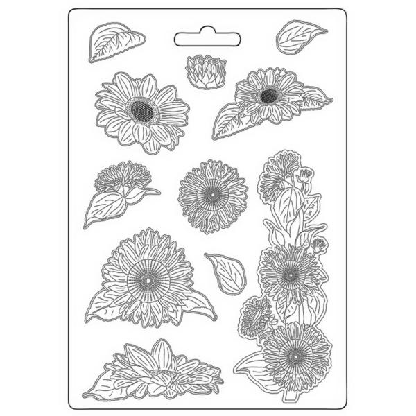 Stamperia - Gießform A4 "Sunflower Art" Soft Mould