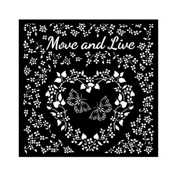 Stamperia - Schablone "Move and Live Heart" Stencil  