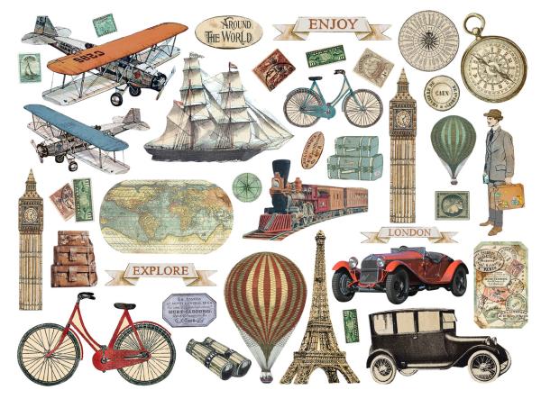 Stamperia - Stanzteile "Around the World" Die Cuts