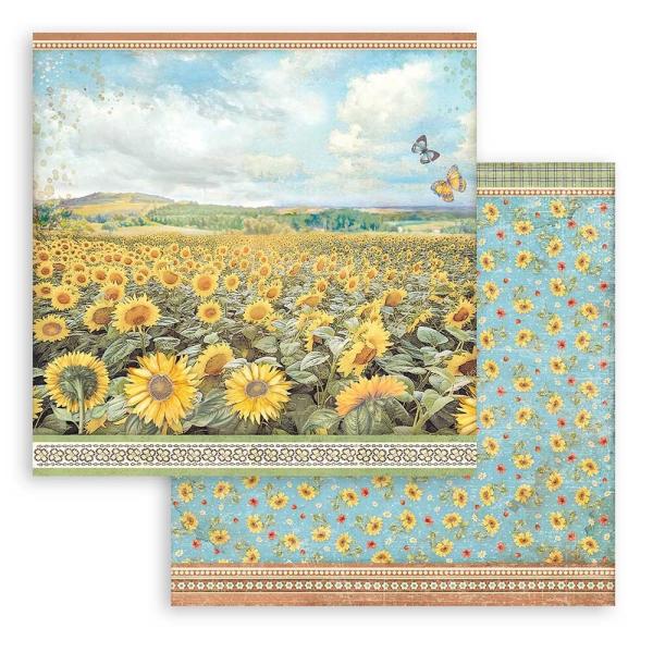 Stamperia - Designpapier "Sunflower Art" Paper Pack 12x12 Inch - 10 Bogen