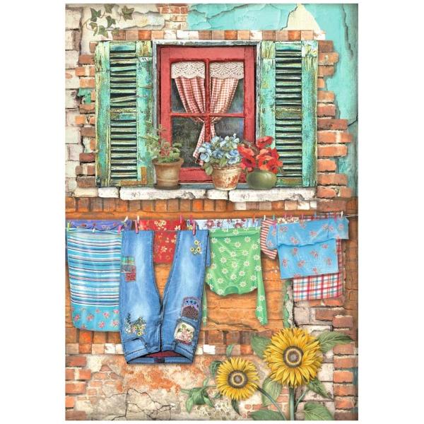 Stamperia - Decopatch Papier "Window" Decoupage A4 - 6 Bogen  