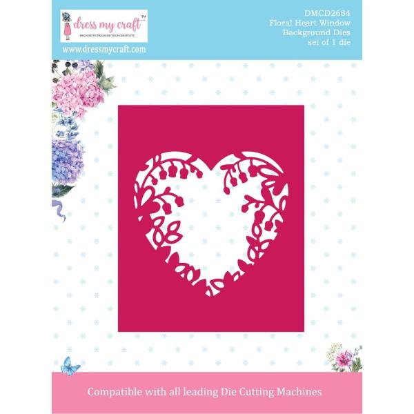 Dress My Craft - Stanzschablone "Floral Heart Window" Dies