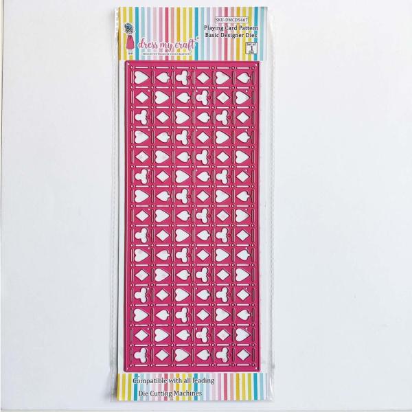 Dress My Craft - Stanzschablone "Playing Card Pattern" Dies