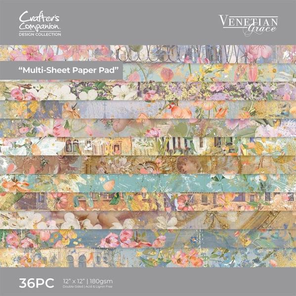 Crafters Companion - Designpapier "Venetian Grace" Paper Pack 12x12 Inch - 36 Bogen