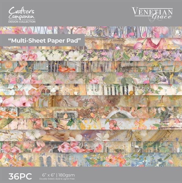 Crafters Companion - Designpapier "Venetian Grace" Paper Pack 6x6 Inch - 36 Bogen