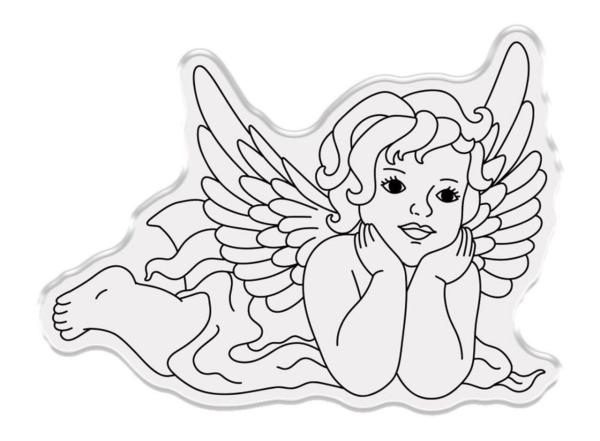 Crafters Companion - Stempelset & Stanzschablone "Little Cherub" Stamp & Dies