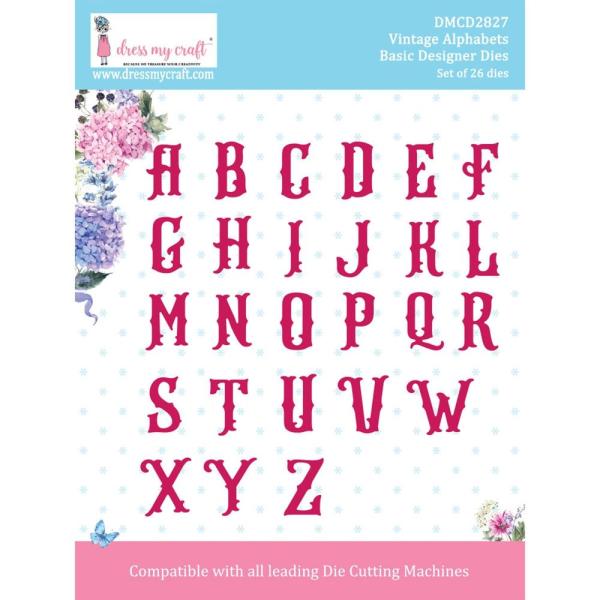 Dress My Craft - Stanzschablone "Vintage Alphabets" Dies