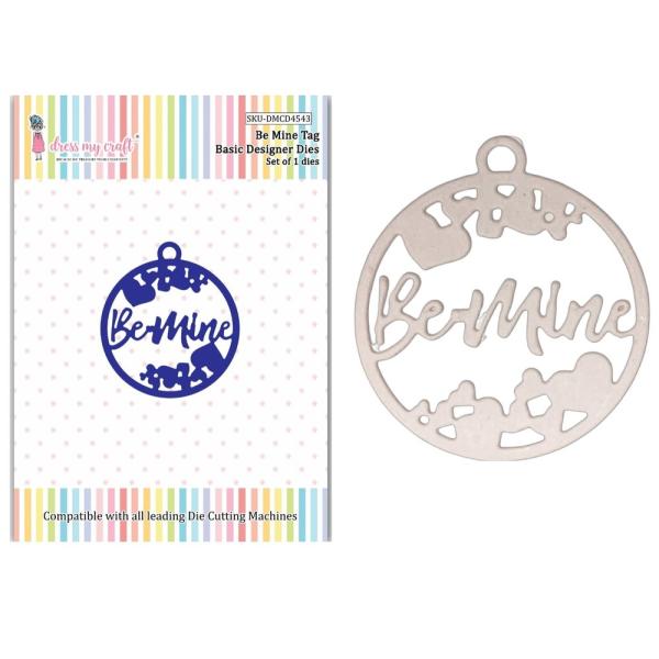 Dress My Craft - Stanzschablone "Be Mine Tag" Dies