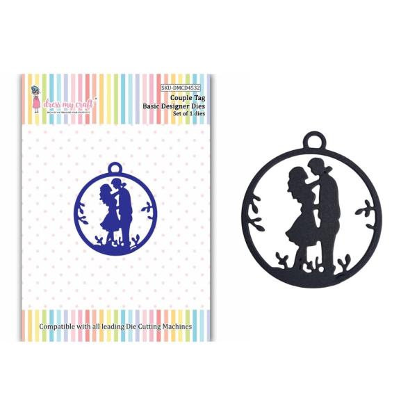 Dress My Craft - Stanzschablone "Couple Tag" Dies