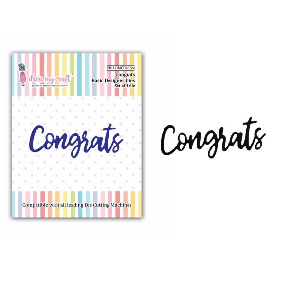 Dress My Craft - Stanzschablone "Congrats" Dies