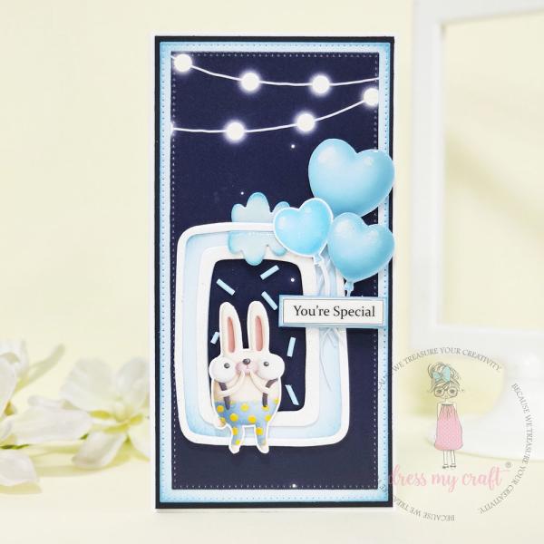 Dress My Craft - Stanzschablone "Cute Frame With 2 Clouds" Dies