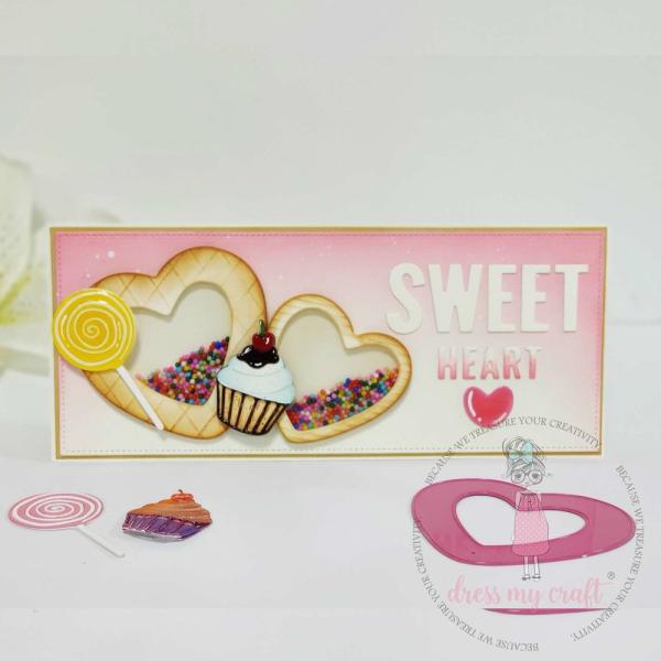 Dress My Craft - Stanzschablone "Cute Heart Frame" Dies