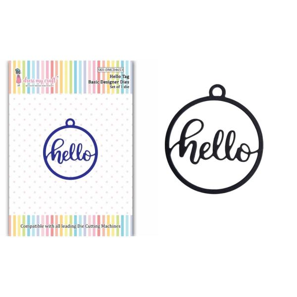 Dress My Craft - Stanzschablone "Hello Tag" Dies