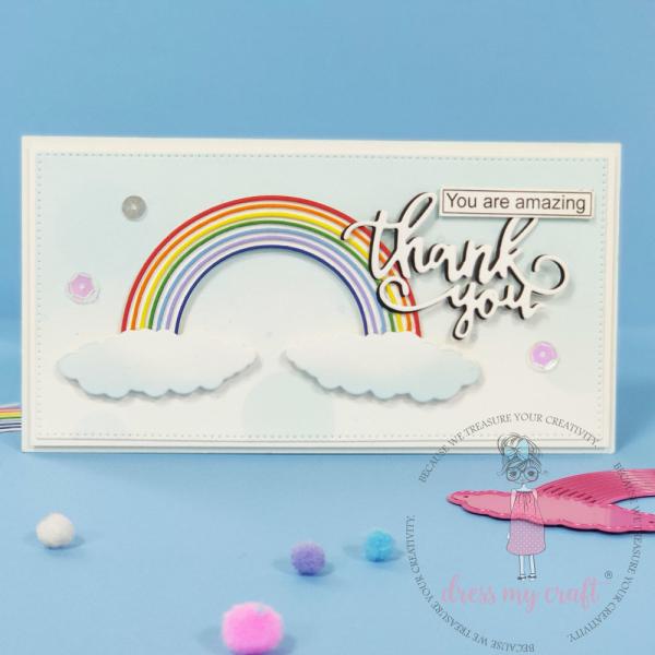 Dress My Craft - Stanzschablone "Rainbow With Clouds" Dies