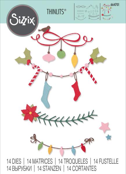 Sizzix - Stanzschablone "Christmas Borders" Thinlits Craft Dies