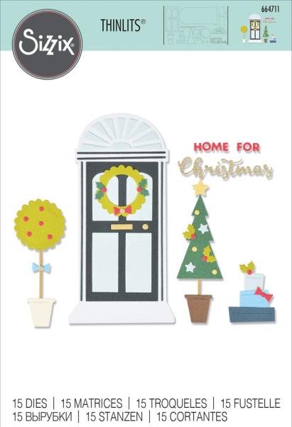 Sizzix - Stanzschablone "Home for Christmas" Thinlits Craft Dies