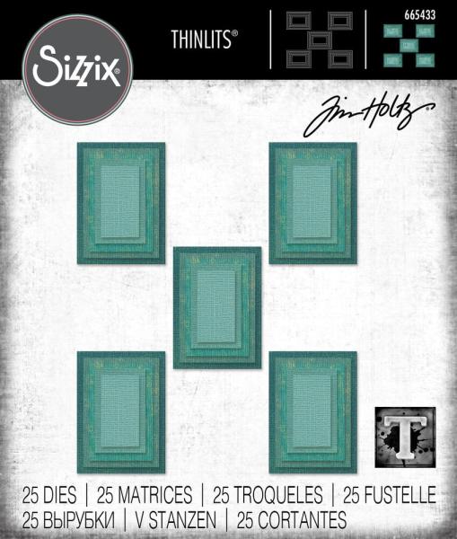 Sizzix - Stanzschablone "Stacked Tiles, Rectangles" Thinlits Craft Dies by Tim Holtz