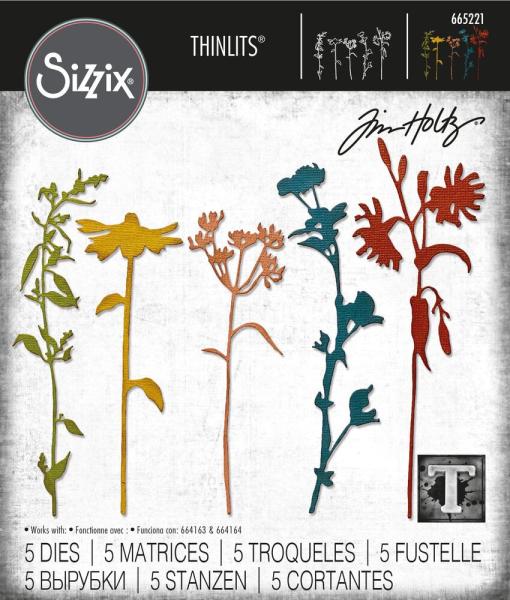 Sizzix - Stanzschablone "Wildflower Stems #3" Thinlits Craft Dies by Tim Holtz