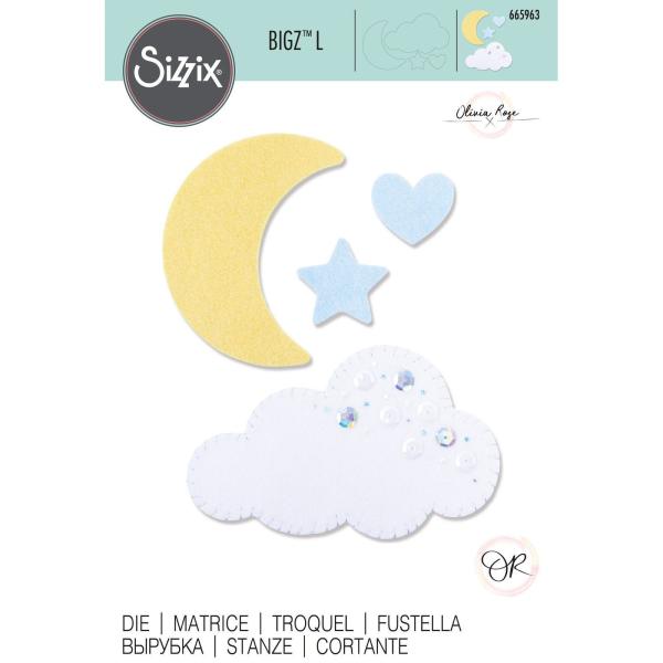 Sizzix - Stanzschablone "Moon & Cloud" Bigz Craft Dies Design by Olivia Rose