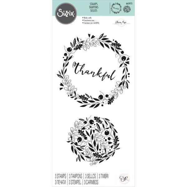 Sizzix - Stempelset "Autumn Wreath" Clear Stamps Design by Olivia Rose