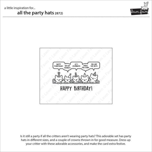 Lawn Fawn - Stempelset "All The Party Hats" Clear Stamps