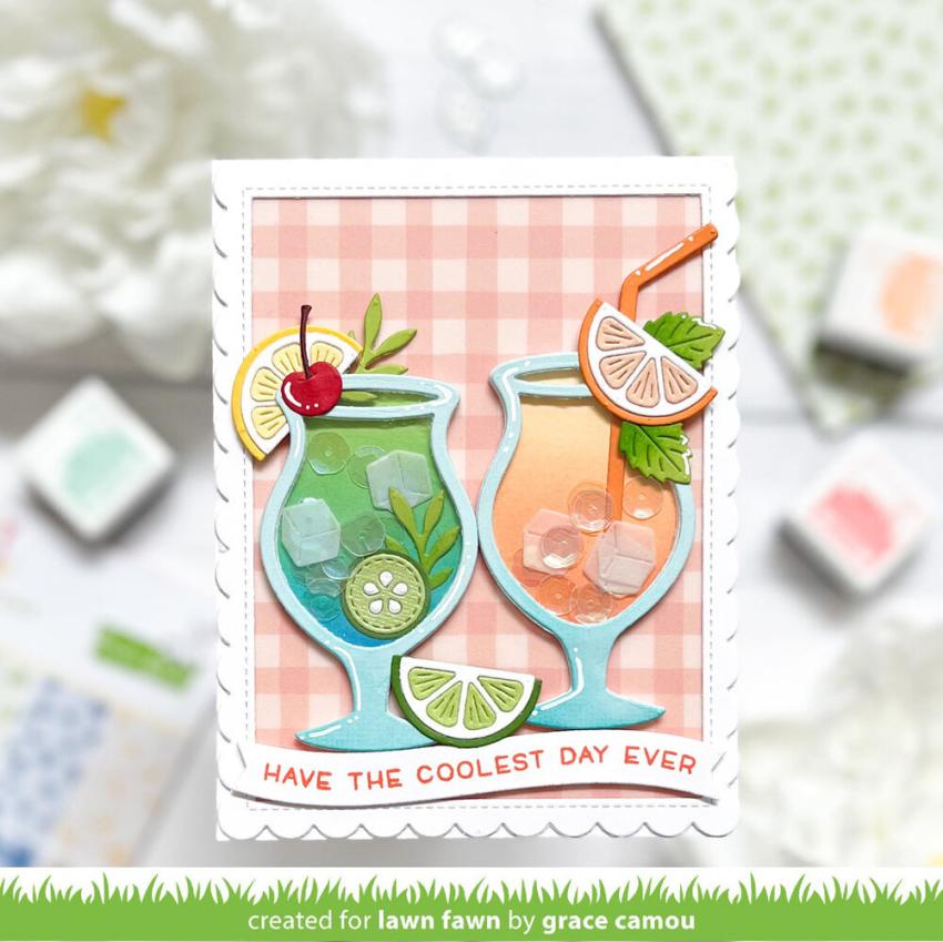 Lawn Fawn - Stanzschablone "Build-A-Drink Cocktail" Add-on Die