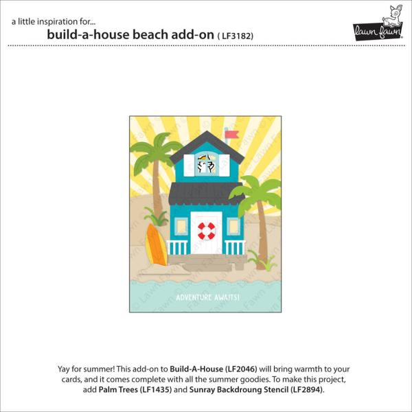 Lawn Fawn - Stanzschablone "Build-A-House Beach" Add-on Die