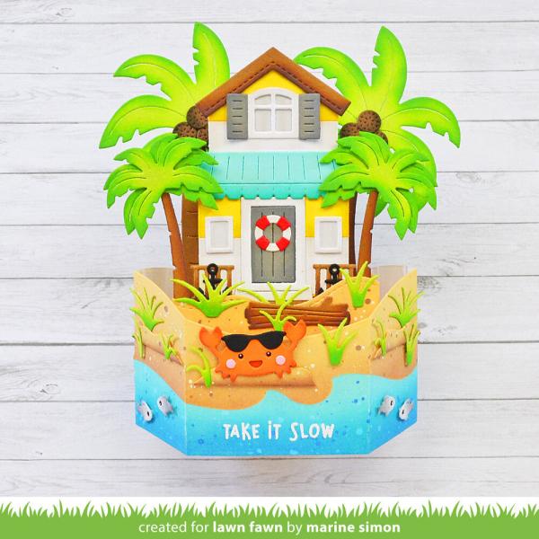 Lawn Fawn - Stanzschablone "Build-A-House Beach" Add-on Die