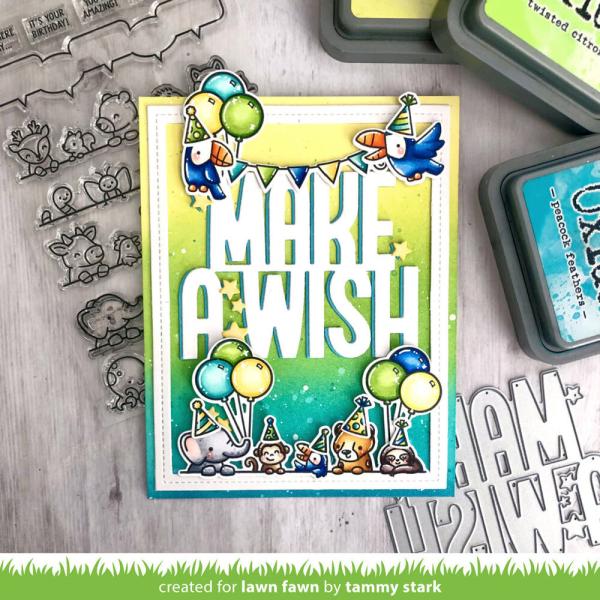 Lawn Fawn - Stanzschablone "Giant Make A Wish" Dies