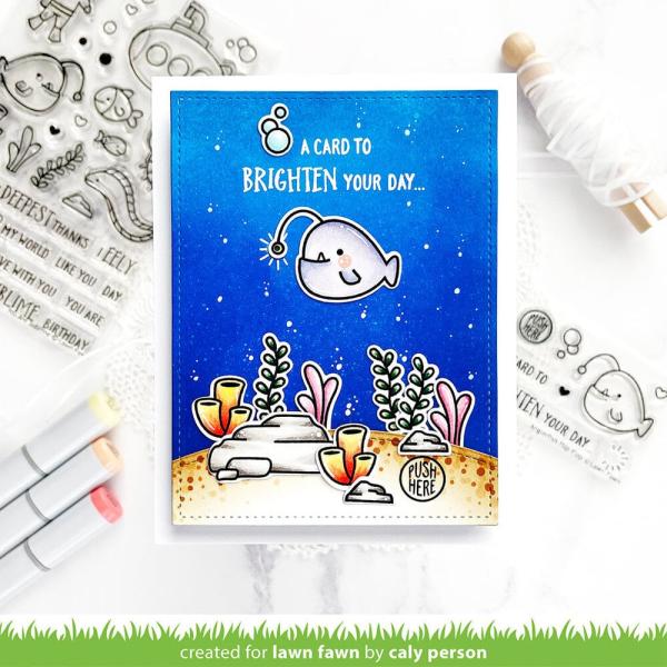 Lawn Fawn - Stempelset "Anglerfish Flip-Flop" Clear Stamps