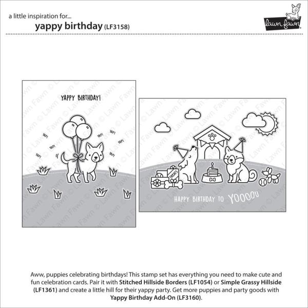 Lawn Fawn - Stempelset "Yappy Birthday" Clear Stamps