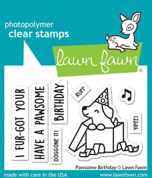 Lawn Fawn - Stempelset "Pawsome Birthday" Clear Stamps