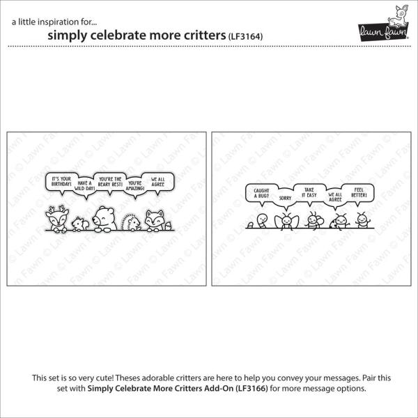 Lawn Fawn - Stempelset "Simply Celebrate More Critters" Clear Stamps