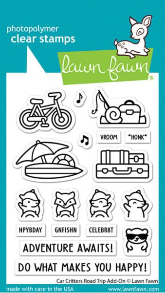 Lawn Fawn - Stempelset "Car Critters Road Trip" Clear Stamp Add-On