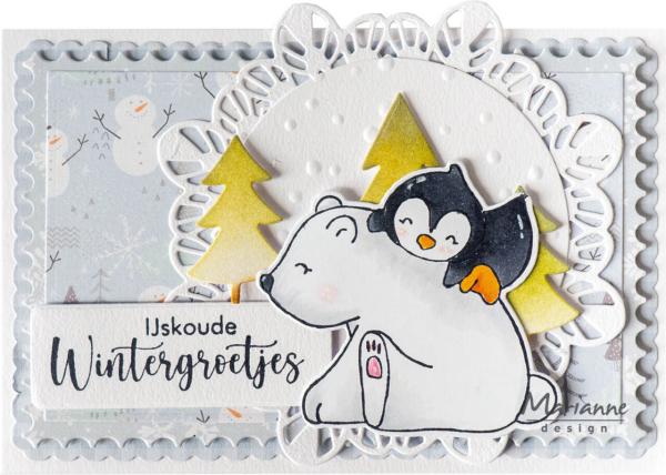 Marianne Design - Stempel & Stanzschbalone "Bear & Penguin" Clear Stamps & Dies