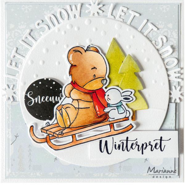 Marianne Design - Stempel & Stanzschbalone "Bear & Rabbit" Clear Stamps & Dies